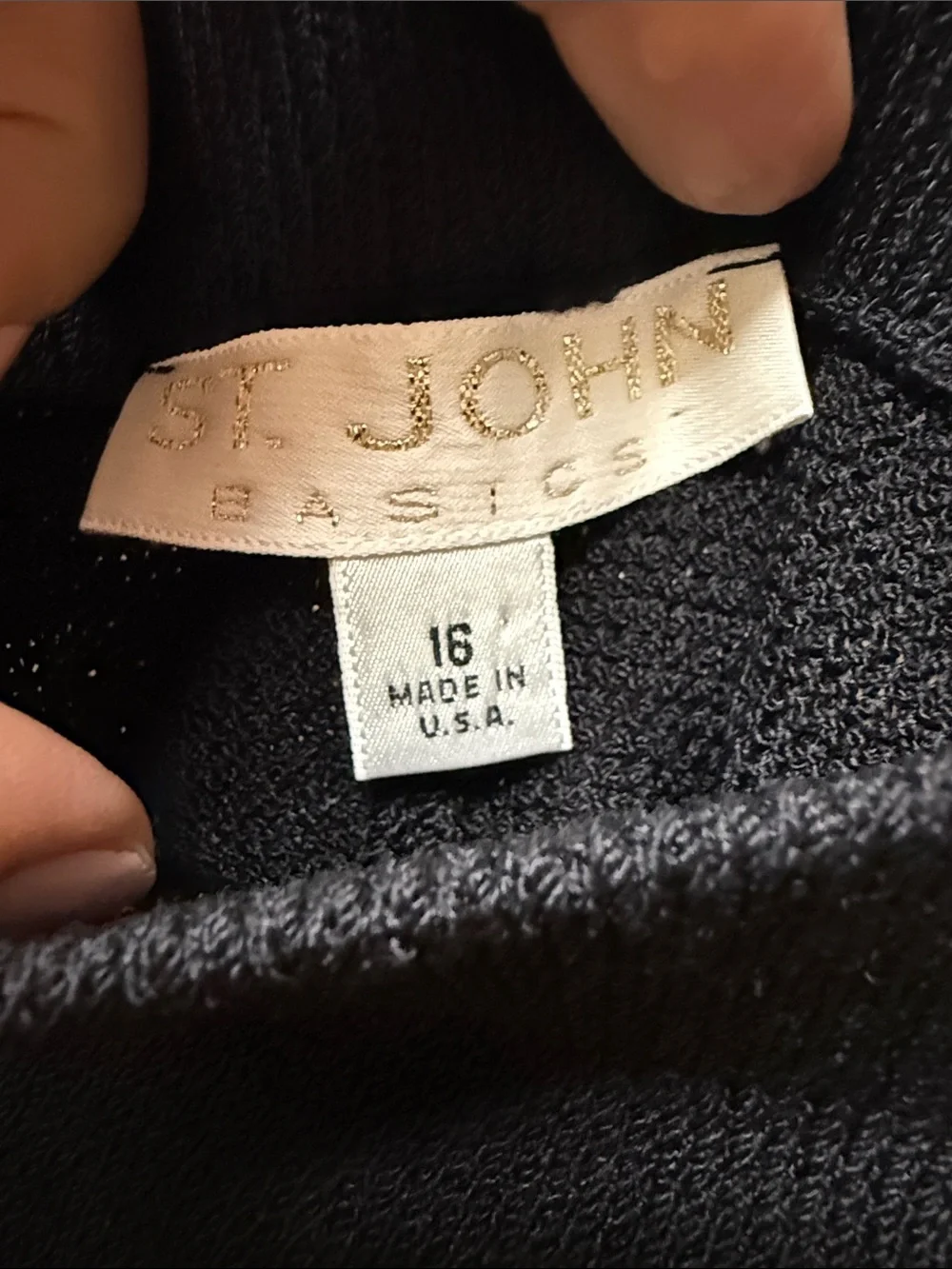 St. John Basics Black Women's Knit A-Line Skirt